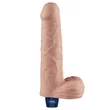 Realisztikus 23 cm-es vibrátor 9" real softee rechargeable vibrating dildo (testszínű)