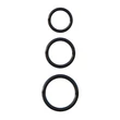 Péniszgyűrű szett Silicone 3-ring stamina set black