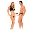 Felcsatolható üreges vibrációs dildó 15 cm - For him or her vibrating hollow strap-on light/black