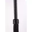 Fonott bőr korbács Kid handle kid leather braided tails fekete