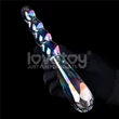 Kétoldalú gömbös üvegdildó Twilight Gleam Glass Dildo- Rising Ripples 19 cm