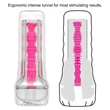 Fluoreszkáló vagina maszturbátor 8.5 lumino play rózsaszín ragyogás 21,5 cm
