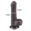 Ultrarealisztikus előbőrös dildó 18 cm sliding skin dual layer dong black 7''