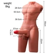 Férfi torzó maszturbátor Jason body ass masturbator and dildo thrusting
