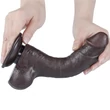 Letapasztható 8'' sliding skin dual layer dildó fekete i