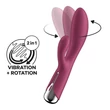 Forgófejes nyuszi vibrátor Spinning Rabbit 1 red