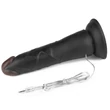 Vibrációs felcsatolható fekete herés dildó 19 cm -Vibrating easy strapon set 7.5'' black