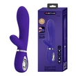 Csiklókaros puha szilikon g-pont vibrátor Pretty Love Thomas Purple II 20cm