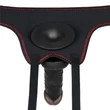 Vibrációs felcsatolható fekete herés dildó 17,7cm - Vibrating easy strapon set 7.0'' black
