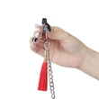 Bojtos mellbimbó bilincs piros Tassel nipple clamp