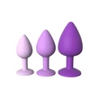 Lila szilikon anál plug szett - Her little gems trainer set purple
