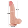 Letapasztható 8.5'' sliding skin dual layer dildó testszínű ii