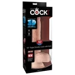 Realisztikus letapasztható dildó 25,5 cm Triple density cock with balls 10 testszínű