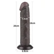 Letapasztható 8'' sliding skin dual layer dildó fekete ii