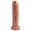 Realisztikus dildó letapasztható 7" uncut  tan