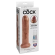 Realisztikus dildó letapasztható 7" uncut  tan