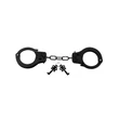 Matt fekete fém bilincs Designer metal handcuffs  black