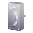 Kétvégű üvegdildó Double crystal transparent
