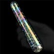 Foszforeszkáló kétvégű üvegdildó Glow in the dark Twilight Gleam glass dildo slim fantasy