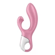 Felfújható nyúl vibrátor g-pont és csikló izgatásra Air pump bunny 2 light red