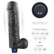 Realisztikus vibrátor 10.5" real softee rechargeable vibrating dildo(black)