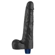 Realisztikus vibrátor 10" real softee rechargeable vibrating dildo(black)