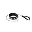 Nyakörv láncos pórázzal Black bond collar with leash
