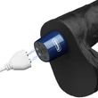 Realisztikus vibrátor 9" real softee rechargeable vibrating dildo (black)