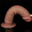 Letapasztható 8'' sliding skin dual layer dildó barna ii