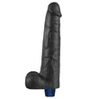 Realisztikus vibrátor 10.5" real softee rechargeable vibrating dildo(black)