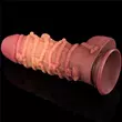 Tapadótalpas kétrétegű nagy dildó 24 cm-es dual layered platinum silicone cock kötéllel