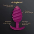 Vibrátoros anális csavart dugó Gplug twist 2 - sweet raspberry