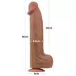 Csúszó bőrrel dildó 14 king sized sliding skin dual layer dong barna 36 cm