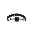 Fekete pántos szilikon szájpecek Black organosilicon ball gag