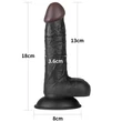 Felcsatolható fekete herés dildó állítható hámmal 17,7 cm - Easy strapon set 7.0'' black