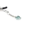 Mellbimbócsipesz világító díszítéssel Glow-in-dark nipple clamps, light blue