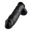 Realisztikus dildó letapasztható 12" cock with balls black