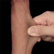 Letapasztható, csúszóbőrös dildó 9'' sliding skin pro dual layer silicone dong