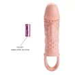 Péniszhosszabbító rezgéssel testszínű, Pretty love penis sleeve cecilia