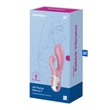 Felfújható nyúl vibrátor g-pont és csikló izgatásra Air pump bunny 2 light red