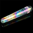 Foszforeszkáló kétvégű üvegdildó Glow in the dark Twilight Gleam glass dildo slim fantasy