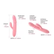 Csiklókaros vibrátor beépített masszírozó gyöngyökkel - Mora Neo Peach Pink