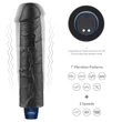 Realisztikus tölthető vízálló vibrátor 24 cm - 9.5" Real Softee Rechargeable Vibrating Dildo (fekete)