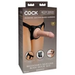 Felköthető heveder realisztikus dildóval Beginner's silicone body dock kit black / black