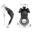Tölthető vibráló péniszgyűrű Pretty Love vibrant penis ring ruben black