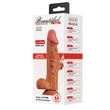 Realisztikus herés barna dildó Beautiful Buraq 24 cm
