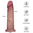 Letapasztható csúszóbőrös dildó 9'' sliding skin pro ii dual layer silicone dong