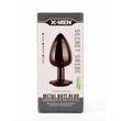 Fém fenékdugó plug X-men secret shine fekete M 