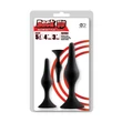 Letapasztható szilikon anál plug szett - Back Up 3",4",5.5" Silicone Butt Plug w/Suction Cup (3pcs in 1 Kit Set)