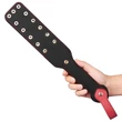 Szegecses műbőr paskoló 38 cm - Rebellion Reign Paddle Dual-Branch